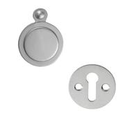 Kooples Hardware Victorian Open & Closed Escutcheon Traditional Keyhole Cover for Mortice Locks (Polished Chrome)