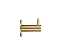 KOOPLES HARDWARE Wall Mounted Hook with Rose - Concealed Fix Single Hook in Multiple Finishes for Bathroom, Bedroom, Office, Kitchen (Favo Satin Brass)