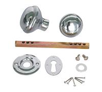 KOOPLES HARDWARE Yale Rim Mortice Knob Stainless Steel 42mm Mortice Door Knobs | Ideal for Sheds & Garages (Satin Nickle, 42MM)