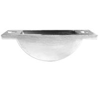 Kooples Hardware Zinc Easy Clean Bolt Socket - Floor Bolt Keep with Debris-Resistant Design - Ideal for Flush Bolts, Drop Bolts & Floor Locks (Satin Chrome)