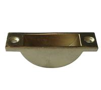 Kooples Hardware Zinc Easy Clean Bolt Socket - Floor Bolt Keep with Debris-Resistant Design - Ideal for Flush Bolts, Drop Bolts & Floor Locks (Electro Brassed)