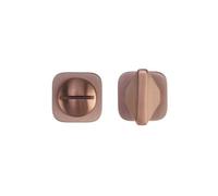 Kooples Rosso Mini Thumb Turn Lock Set - Privacy Door Bolt with Release, Satin Red Finish, Durable Aluminium - Ideal for Bathroom or Bedroom (PVD Bronze)