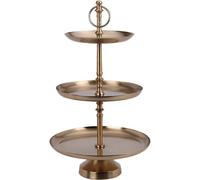 Koopman 3 Layer Etagere Gold Iron Display Stand 50cm Tall Versatile Elegant Decor Decorative Kitchen Organiser Racks Plants