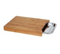 Koopman Bamboo Chopping Board with a Stainless Steel Tray