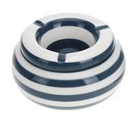 Koopman International 226606575 Ceramic 3 Cuts Wind Ashtray, Assorted Color Stripes, 110mm Diameter, 60mm Height