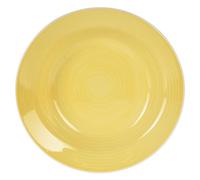 Koopman International Soup Plates Pasta Bowls Stoneware Round 8.5” Deep Dinner Plate Large Bowl for Serving Salad Soup Noodles Tableware Dishwasher & Microwave Safe, Pastel (Yellow)