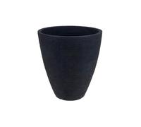 Koopman Ribbed Planter, Diameter 28cm, Height 43cm, Outdoor Usage, Black, Plastic