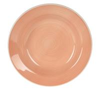Koopman Soup Plates Pasta Bowls Stoneware Round 8.5” Deep Dinner Plate Large Bowl for Serving Salad Soup Noodles Tableware Dishwasher & Microwave Safe, Pastel (Orange), 069836