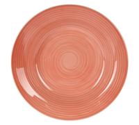 Koopman Soup Plates Pasta Bowls Stoneware Round 8.5” Deep Dinner Plate Large Bowl for Serving Salad Soup Noodles Tableware Dishwasher & Microwave Safe, Pastel (Red), 069836