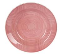 Koopman Soup Plates Pasta Bowls Stoneware Round 8.5” Deep Dinner Plate Large Bowl for Serving Salad Soup Noodles Tableware Dishwasher & Microwave Safe, Pastel (Pink), 069836