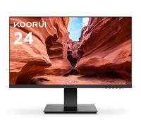 KOORUI 24 Inch FHD Monitor, Ultra-slim Bezels, 75Hz, VA Display, 5ms, Low Blue Light, 75 x 75 mm VESA Mountable, Adjustable Tilt, Black (1920 x 1080, HDMI/VGA)