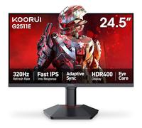 KOORUI 25 Inch Gaming Monitor,FHD 1080P,320Hz, IPS,1ms, Adaptive Sync, Lifting Adjustable, VESA Mountable, HDMI/DP, Low Blue Light, 99% SRGB
