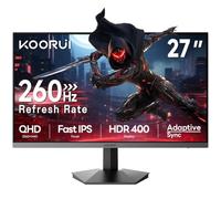 KOORUI 27 inch 1440P Gaming Monitor,260hz (support 240hz) 2K (2560x1440p),Adaptive Sync, HDR400, Support DP HDMI G2721X