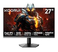 KOORUI 27 inch 1440P Gaming Monitor,260hz (support 240hz) 2K (2560x1440p),Adaptive Sync, HDR400, Support DP HDMI G2721X