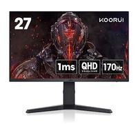 KOORUI 27 Inch Gaming Monitor, 2K Computer Monitors, QHD(2560 * 1440), IPS,1ms, Adpitive Sync, 2x HDMI (144Hz), DisplayPort(170Hz), HDR 400, DCI-P3 90%, Height Adjustable, Rotatable