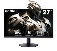 KOORUI 27 Inch Gaming Monitor QHD (2560 x 1440), 170 Hz, IPS, 1ms, DCI-P3 90% Color Gamut, Adaptive Sync, (HDMI, DisplayPort) Black GN07