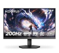 KOORUI 27 Inch Gaming Monitor, QHD 2560x1440p, 200Hz, 1ms Fast IPS, HDR400, FreeSync Premium, Black