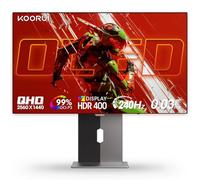 KOORUI 27 inch OLED Gaming Monitor, 240Hz Monitor, 0.03ms, 1440p AdaptiveSync Compatible, 99% DCI-P3, Height/Pivot/Tilt/Swivel Adjustability, HDMI 2.0, DisplayPort 1.4, VESA, Black, S2721XO