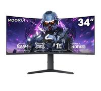 KOORUI 34 Inch Curved Gaming Monitor, WQHD 165Hz, 1MS, HDR400, VA, 1000R Curvature, Height Adjustable,Adaptive Sync, HDMI/DP