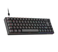 KOORUI 60% Mechanical Gaming Keyboard, Mixed Colors LED Backlit Ultra-Compact 69 Keys, Mini Wired Keyboard with Blue Switch for Windows Laptop PC/Mac OS/Xbox-BLACK(Blue Switch)