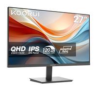 KOORUI E2721H 27 Inch QHD Monitor, Gaming 120Hz, IPS Computer Monitors, 2K 1440P Pc Screen, Adaptive Sync, HDR 10, 1ms, VESA 100x100mm, Eye Care, HDMI, DisplayPort