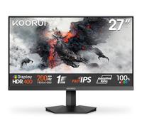 KOORUI Gaming Monitor, Fast IPS Computer Screen, 27 Inch, 200Hz, 1ms, FHD HDR400 Display, 90% DCI-P3 Color Gamut, Adaptive Sync, Ultra Thin Frame, VESA Mount, HDMI 2.0