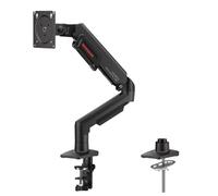 KOORUI Single Monitor Arm, Gas Spring Height Adjustable Fits 17-32", VESA | Ergonomic, 75x75 100x100mm, ±72° Tilt, 360° Swivel, 360° Rotate, Clamp/Grommet Mount, Holds 2-9kg, Cable Management