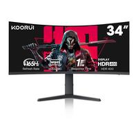 KOORUI Wqhd 3440×1440 Curved Ultrawide Gamer Monitor 34 Inch 165Hz 144Hz Curved 1000R- Pip/Pbp, 1Ms (Mprt) With Displayhdr 400, Premium Freesync, Vesa 75*75Mm, Hdmi/Displayport, 34E6