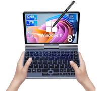 KOOSMILE Mini Laptop, Small PC Windows 11 Pro 8 inch HD Touch Screen N150 2-in-1 Pocket PC 12GB LPDDR5 RAM, 512GB/1TB SSD Wi-Fi 6,BT 5.2,HDMI,2MP Camera Convertible (12GB+1TB)