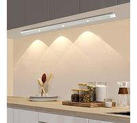 KOOSREEL 40 cm Under Cupboard Kitchen Lights with Motion Sensor LED Sensor Light Indoor USB Rechargeable Cabinet Lights Fully Dimmable Wireless Night Light for Kitchen, Bedroom, Stairs (3 Colors)