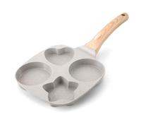 KOOSREEL Egg Frying Pan, Non-Stick Egg Pan 3 Pattern Pancake Pan Cake Pan Aluminium Breakfast Fried Egg Burger Pan for Induction Hob Stove Gas, Grey