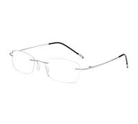 KOOSUFA Frameless Reading Glasses Blue Light Blocking for Men Women | Rimless Readers, Rectangle, Clear Lens, Silicone Nose Pads, Lightweight Eyeglasses, 0.0 1.0 1.5 2.0 2.5 3.0 3.5 4.0