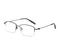 KOOSUFA Half Frame Glasses Blue Light Blocking Men Women Flexible Lightweight Metal Semi Rimless Eyeglasses Eyewear for Computer Working Business Black