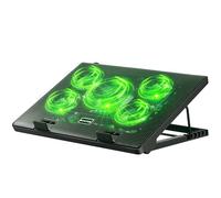 Kootek Laptop Cooling Pad, Laptop Cooler with 5 Quiet Fans for 12"-17" Computer PC Notebook Gaming Laptop Fan, Height Adjustable Laptop Cooling Stand Laptop Accessories, Green