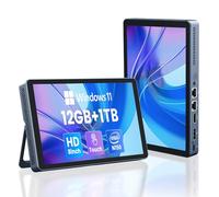 KOOTIGERS Mini PC N150 12GB RAM DDR5 1TB SSD Windows 11 Pro Desktop Computer with LCD Screen, 4K@60Hz Dual 2.5GbE LAN, Full-Featured USB-C WiFi 6 BT5.2 HDMI Desktop