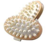 Kootinn 2 Pack Natural Wooden Anti Cellulite Massager Wood Hand-Held Massager Body Brush Muscle Relax Sauna Spa Head Massage Brush