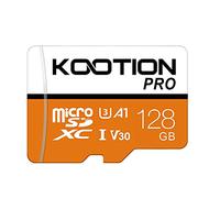 KOOTION 128 GB Micro SD Card, 4K Camera Pro, UHD Video for GoPro, Action Camera, Drone, Smartphone, R/W up to 90/35 MB/s MicroSDXC Memory Card UHS-I U3 A1 V30