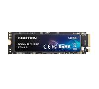 KOOTION 512 GB NVMe M.2 SSD, PCIe 4.0 M.2 2280 Internal Solid State Drive,Up to 5000MB/s, Laptop & Desktop (PC) Compatible、Gaming Expansion SSD, Black
