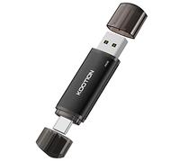 KOOTION 64 GB 2-in-1 Dual USB A & C OTG Flash Drive for Android, Tablet, Laptop (Black)