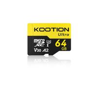 KOOTION 64GB Micro SD Card with Adapter up to 150MB/s A2 V30 U3 C10 UHS-I | 4K UHD Full HD microSDXC Memory Card Compatible with Action Camera, Drone, Switch, Dashcam, Smartphone, Tablet