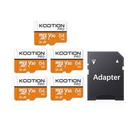 KOOTION 64GB Micro SD UHS-I Card 5Pack - Up to 90MB/s Read Speed, 4K UHD Video, U3 A1 V30