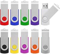 KOOTION USB Flash Drive 64GB Pack of 10 Cheap USB 2.0 External Storage Memory Stick for PC, TV, iPad, Car, Player, Xboxone (64GB, Multi-Colour)