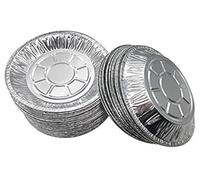 KOOTIPS Premium 6" Aluminum Foil Pie Pans 50pcs/set. Disposable Tin Plates for Pies Tart Quiche Siliver