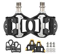 KOOTU Bike Pedals 9/16" Universal Road Bike Pedals Bicycle Platform Pedals Clipless Pedals Suitable for Road Bike Spin Bike MTB Indoor Bike. (Black)
