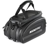KOOTU Pannier Rack Bag for Bike, Waterproof Bicycle Bag, Multifunctional Pannier Rack Bag, Backpack, Side Bag for Seat, Outdoor Basket, Shoulder Bag, Shoulder Bag, Black