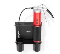 Koova Grease Gun Holder | Tractor Grease Gun Garage Organizer Wall Mount | Includes Removable Drip Cups & Spare Cartridge Holder | Truck & Tractor Accessories | Shop/Garage Wall Organizer | USA Made