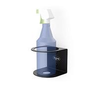 Koova Spray Bottle Holder for One Full Size Home and Garden Spray Bottle, Wall Mounted Steel Rack Storage Organizer for Garage and Workspace, Black