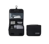 KoovDem Large Capacity Waterproof Travel Toiletry Bag with Dry Wet Separation - Portable Cosmetic Organizer for Business Trip Toiletries & Makeup Storage(Black)