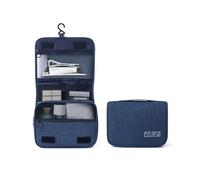 KoovDem Large Capacity Waterproof Travel Toiletry Bag with Dry Wet Separation - Portable Cosmetic Organizer for Business Trip Toiletries & Makeup Storage(Deep Blue)