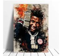 KoovDem Youngboy Never Broke Again Poster Decorative Painting Canvas Wall Art Living Room Posters Family Bedroom Bar Decor Posters (16x24inch(40x60cm),Unframe)